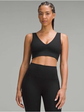 lululemon Align Bra C/D Black V-Neck Sports Bra